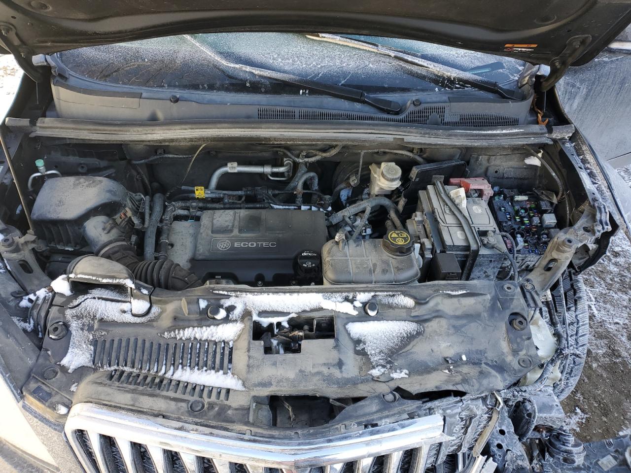 2015 Buick Encore VIN KL4CJGSB7FB093673 Copart auction photo, front end / mechanical damage thumbnail 12