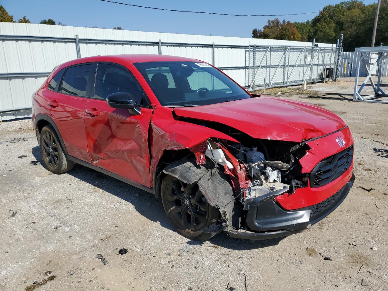 2023 Honda HR-V VIN 3CZRZ1H58PM717993 Copart auction photo, front end / side damage thumbnail 4