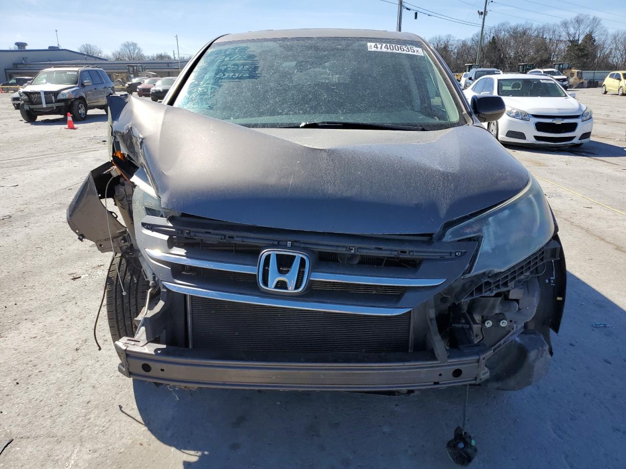 2012 Honda CR-V VIN 5J6RM4H50CL039316 Copart auction photo, front end / side damage thumbnail 5