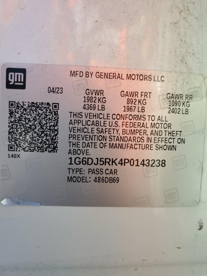 2023 Cadillac CT4 VIN 1G6DJ5RK4P0143238 Copart auction photo, front end damage thumbnail 12