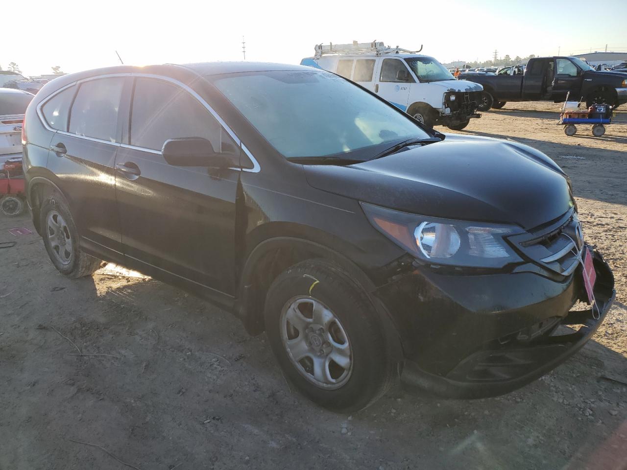2012 Honda CR-V VIN 2HKRM3H30CH505345 Copart auction photo, front end / side damage thumbnail 4