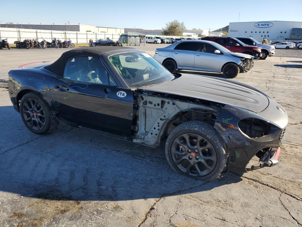 2017 Fiat 124 Spider VIN JC1NFAEK2H0119827 Copart auction photo, side / front end damage thumbnail 4