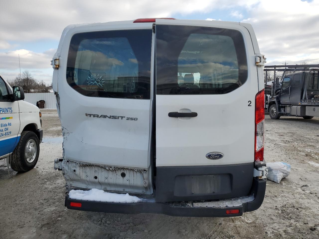2015 Ford Transit VIN 1FTNR1ZM4FKA99121 Copart auction photo, rear end damage thumbnail 6