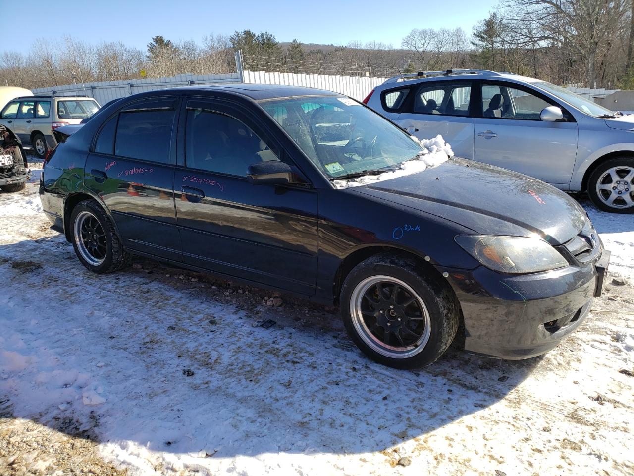 2004 Honda Civic VIN 2HGES25824H567193 Copart auction photo, rear end / minor dent/scratches damage thumbnail 4