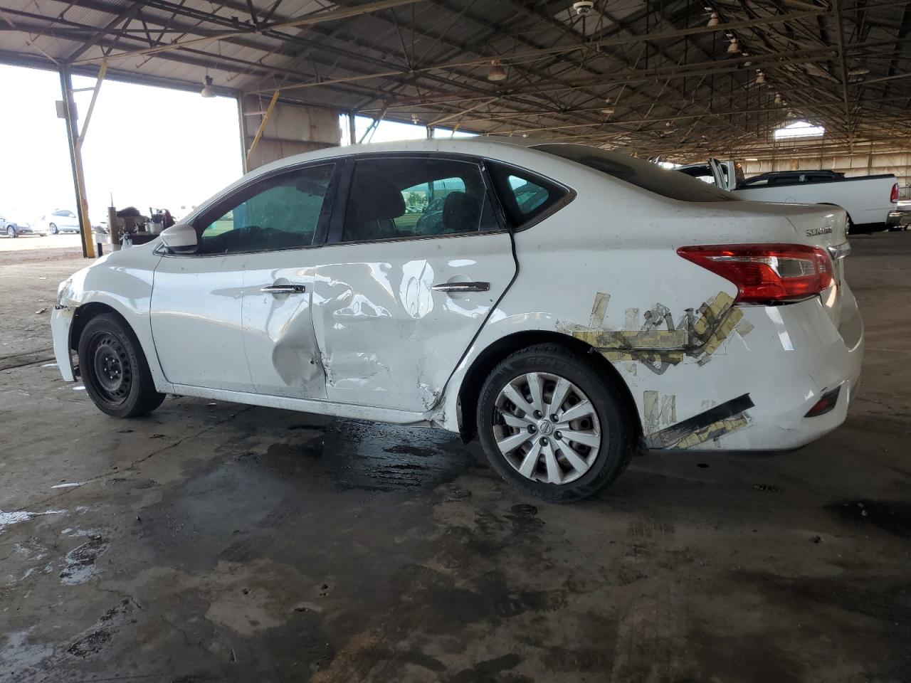 2017 Nissan Sentra VIN 3N1AB7AP4HY385294 Copart auction photo, side / front end damage thumbnail 2