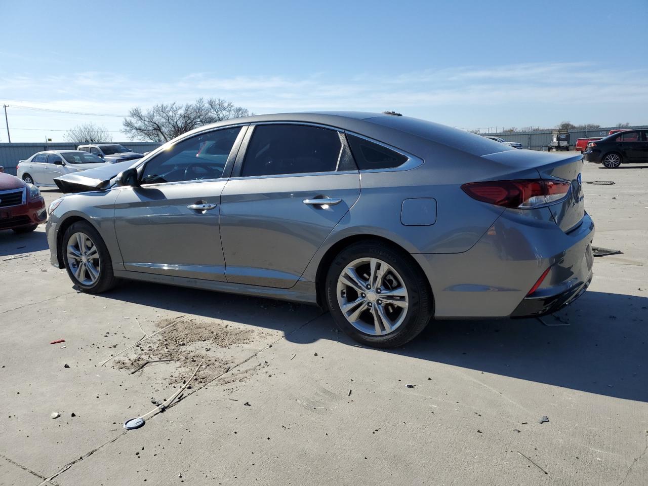 2018 Hyundai Sonata VIN 5NPE34AF0JH614980 Copart auction photo, front end / hail damage thumbnail 2