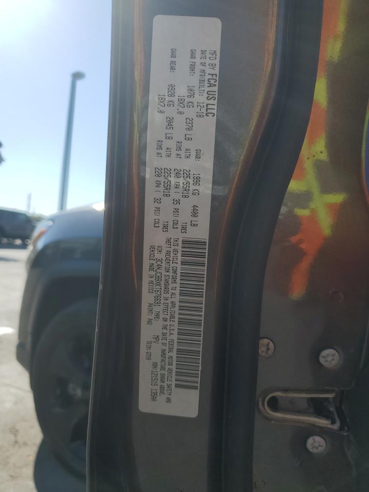 2019 Jeep Compass VIN 3C4NJCBBXKT676691 Copart auction photo, rear end / front end damage thumbnail 15