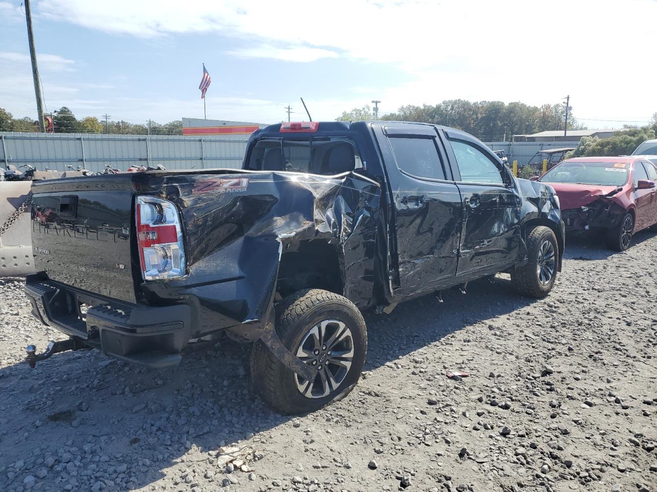 2021 Chevrolet Colorado VIN 1GCGTDEN0M1157335 Copart auction photo, all over damage thumbnail 3