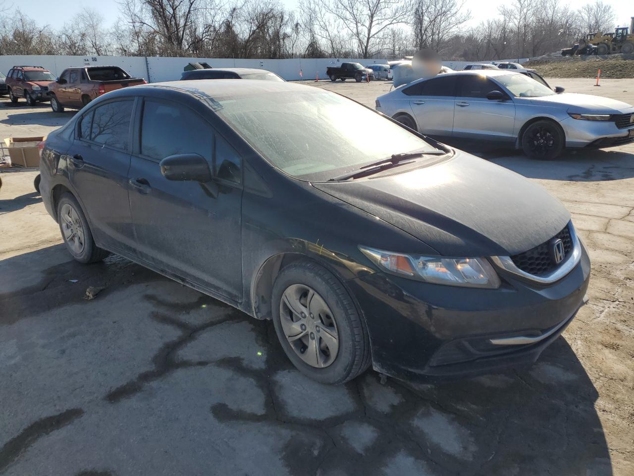 2014 Honda Civic VIN 2HGFB2F54EH517227 Copart auction photo, front end / side damage thumbnail 4