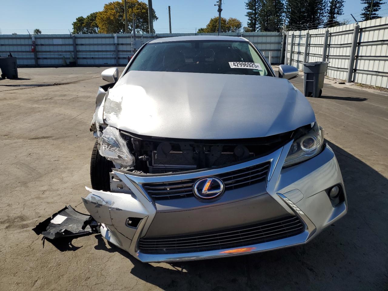 2016 Lexus CT VIN JTHKD5BH9G2257944 Copart auction photo, front end damage thumbnail 5