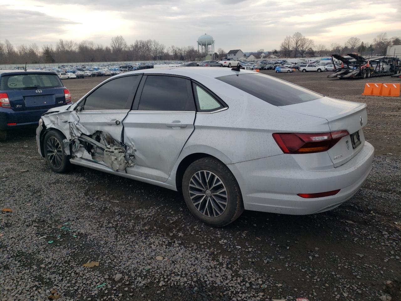 2019 Volkswagen Jetta VIN 3VWE57BU1KM052962 Copart auction photo, side / front end damage thumbnail 2