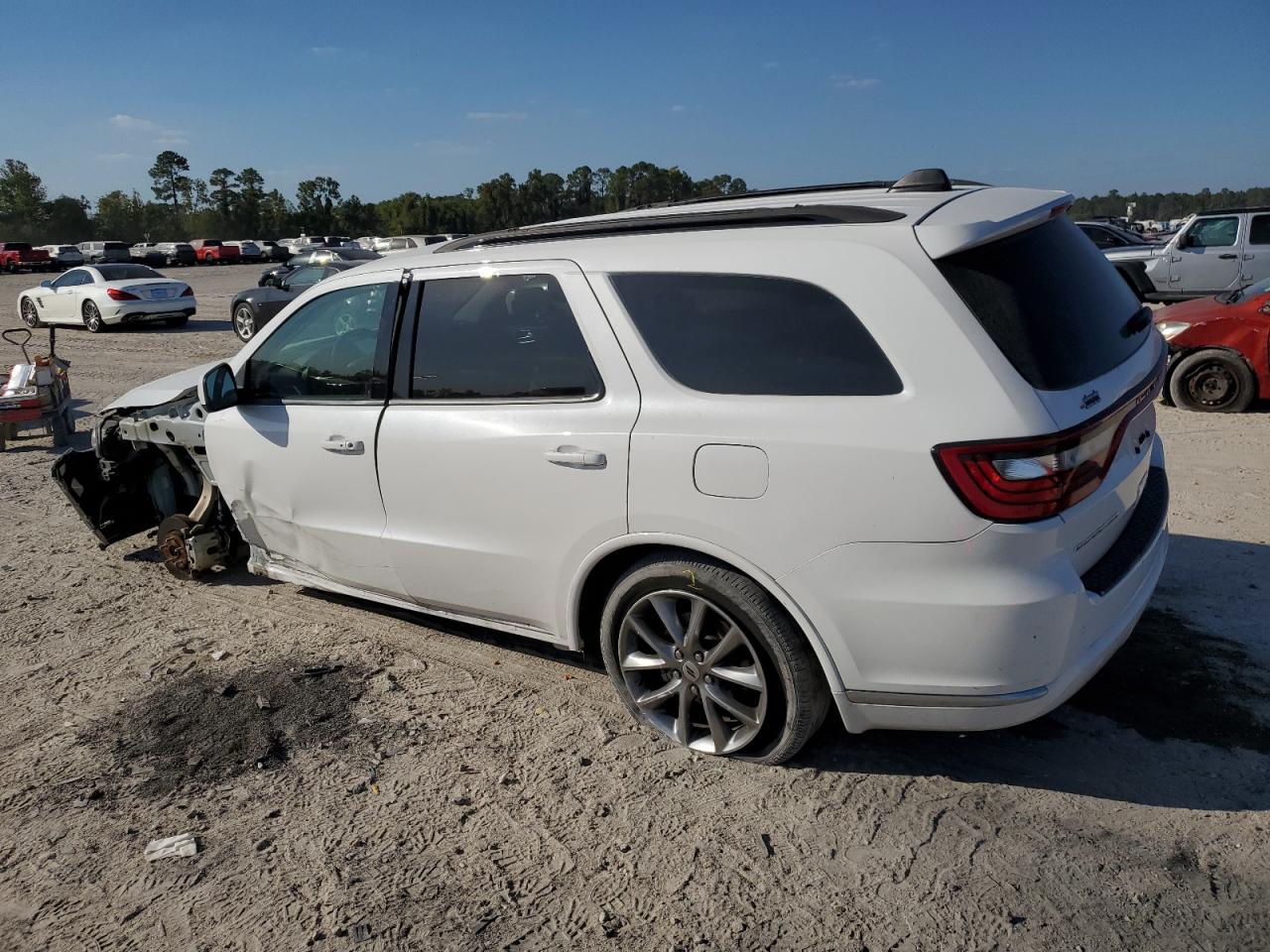 2020 Dodge Durango VIN 1C4RDHAG7LC352808 Copart auction photo, side / rear end damage thumbnail 2