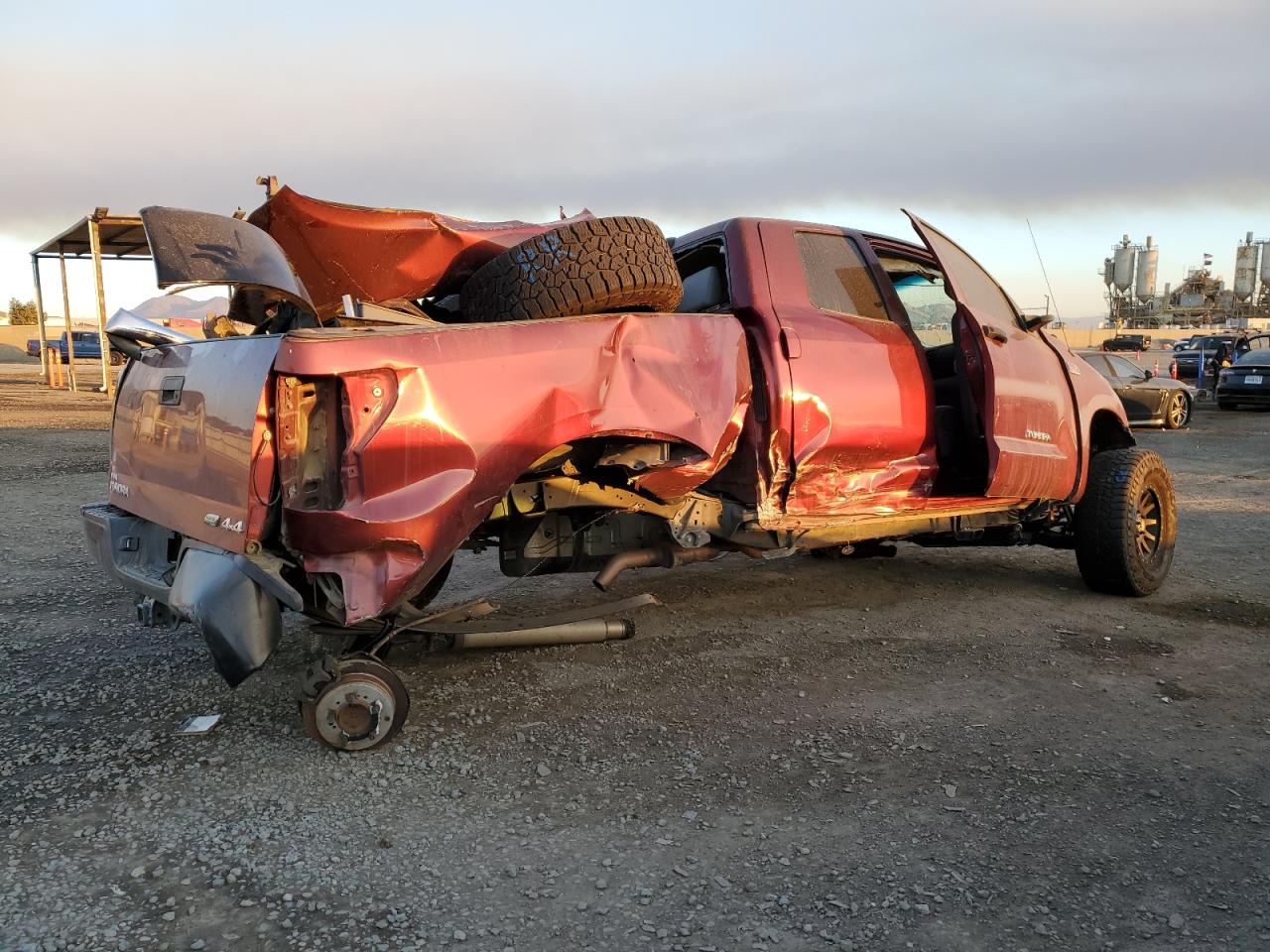 2010 Toyota Tundra VIN 5TFUW5F13AX137729 Copart auction photo, rollover damage thumbnail 3