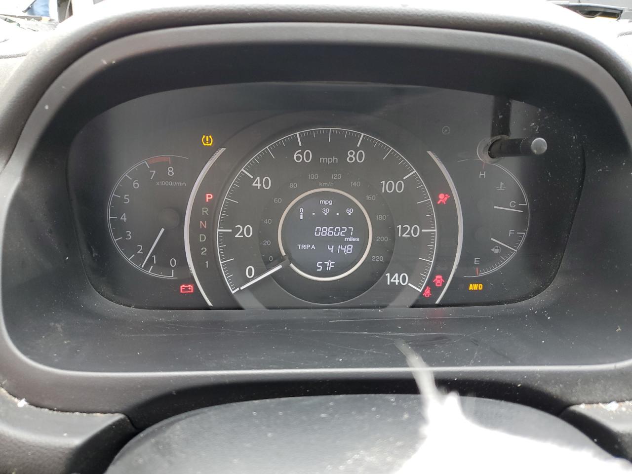2012 Honda CR-V VIN 5J6RM4H78CL068368 Copart auction photo, rollover damage thumbnail 9