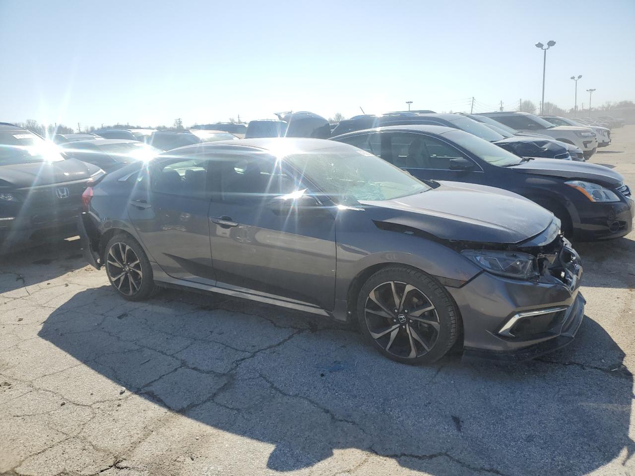 2019 Honda Civic VIN 2HGFC2F85KH581389 Copart auction photo, front end / rear end damage thumbnail 4