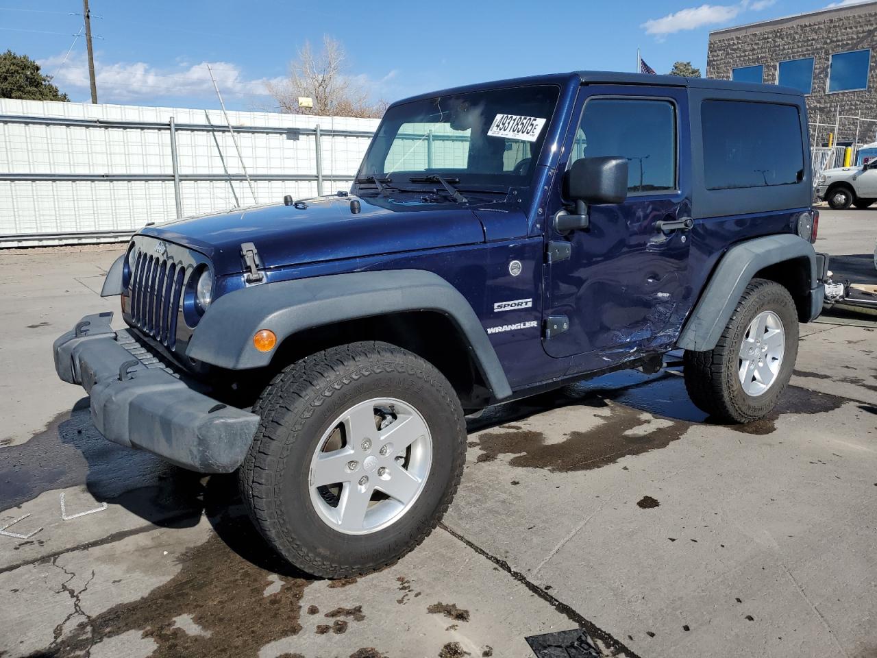 2013 Jeep Wrangler VIN 1C4AJWAG0DL520199 - Copart auction photo