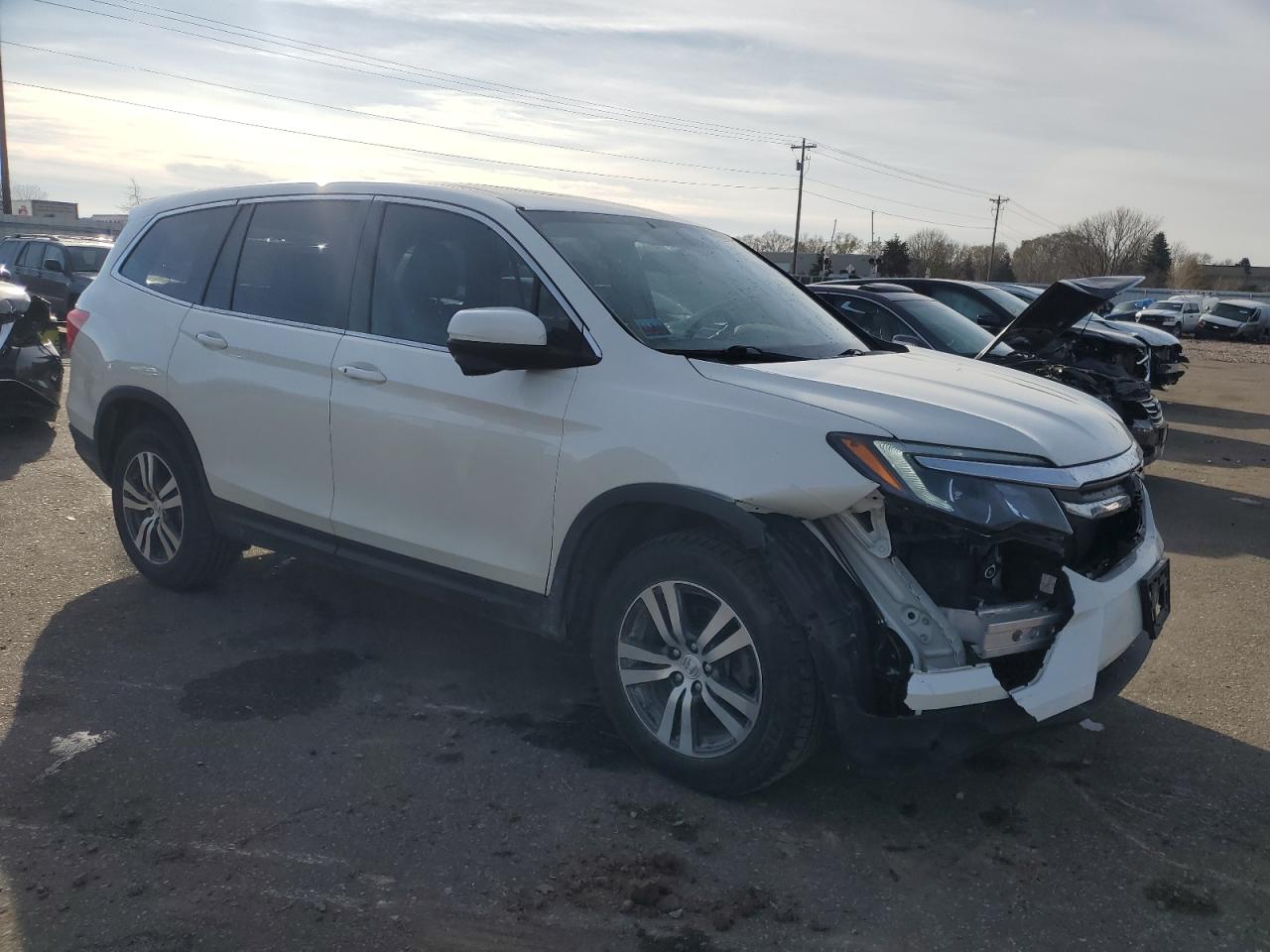 2017 Honda Pilot VIN 5FNYF6H59HB032382 Copart auction photo, front end damage thumbnail 4