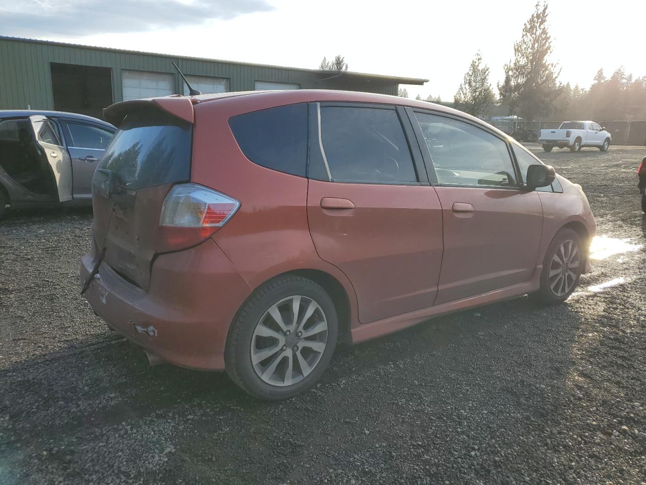 2012 Honda Fit VIN JHMGE8H52CC007628 Copart auction photo, rear end damage thumbnail 3