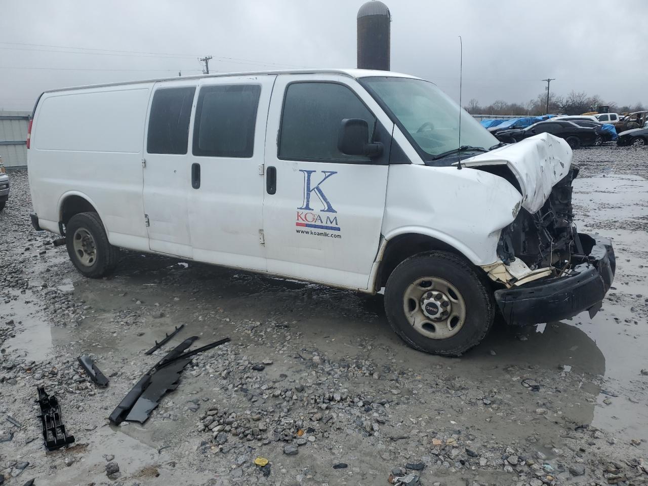 2013 GMC Savana VIN 1GTW7GCA3D1112648 Copart auction photo, front end damage thumbnail 4