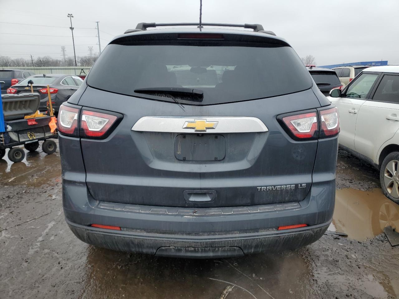 2013 Chevrolet Traverse VIN 1GNKRFKDXDJ228337 Copart auction photo, front end / rear end damage thumbnail 6