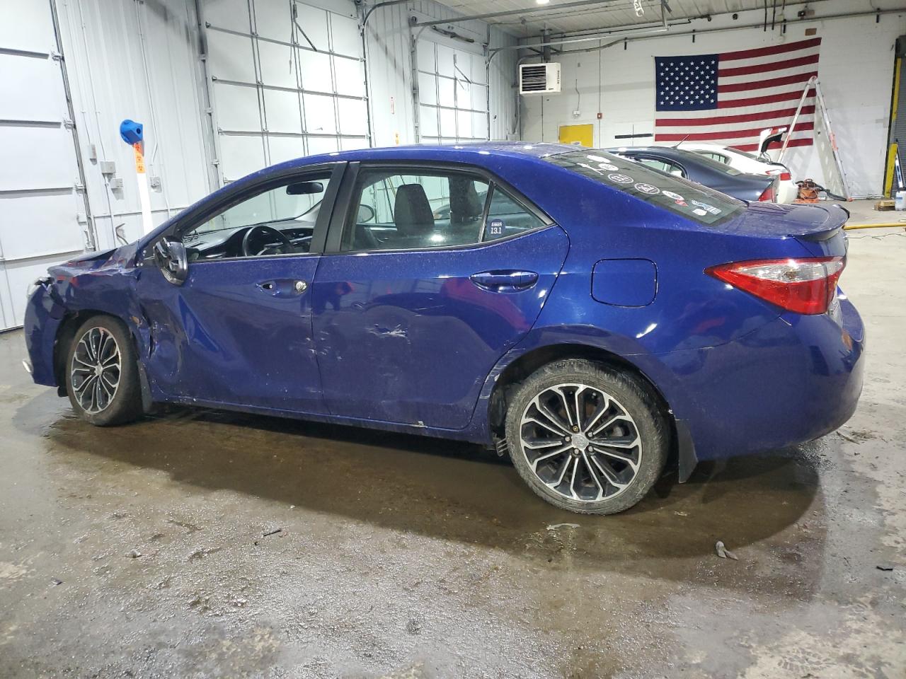 2015 Toyota Corolla VIN 2T1BURHE8FC263546 Copart auction photo, side / front end damage thumbnail 2