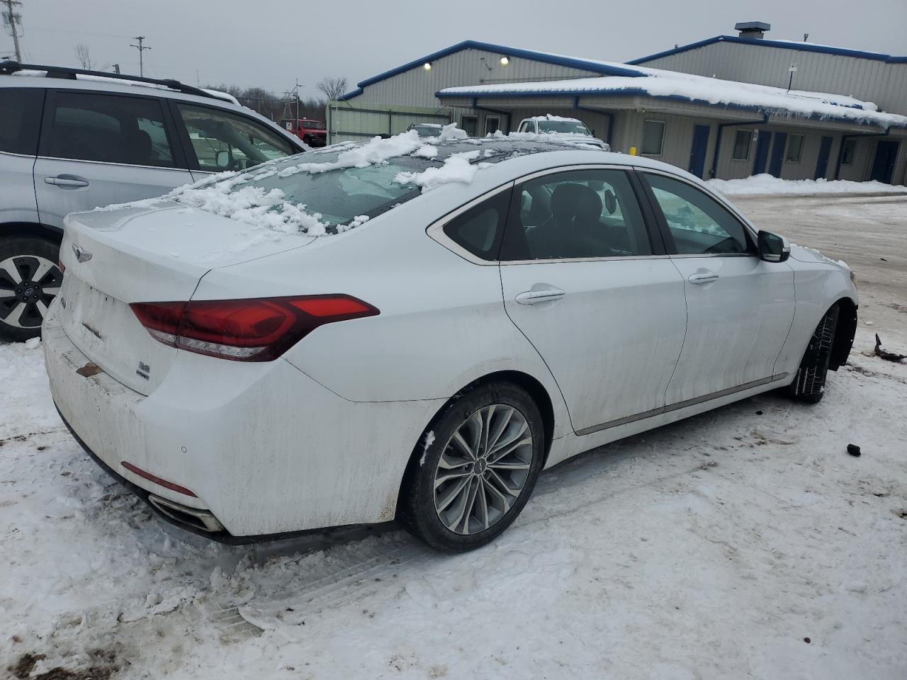 2017 Genesis G80 VIN KMHGN4JE8HU206703 Copart auction photo, front end damage thumbnail 3