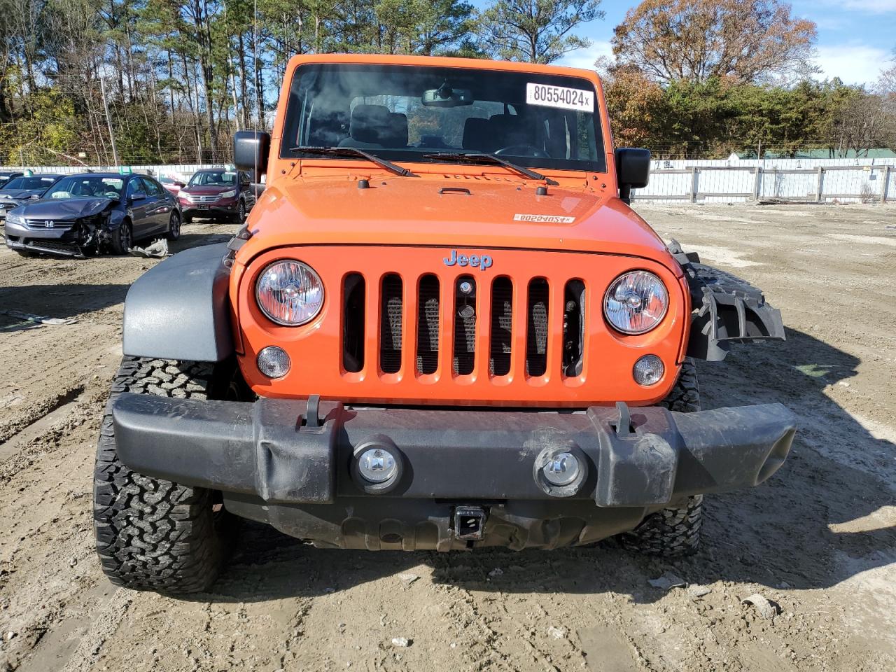2015 Jeep Wrangler VIN 1C4GJWAGXFL658586 Copart auction photo, mechanical / front end damage thumbnail 5