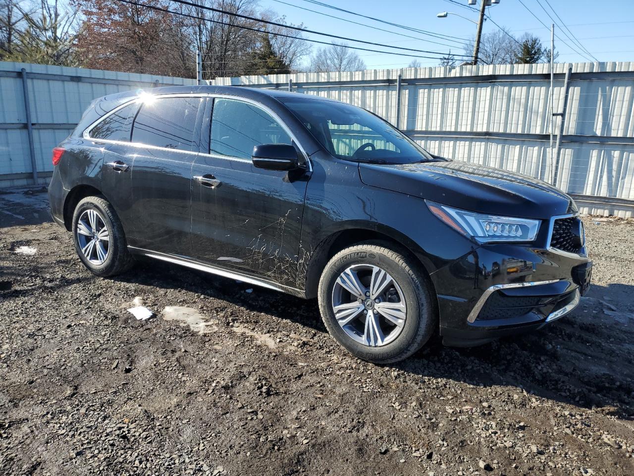 2020 Acura MDX VIN 5J8YD4H37LL050248 Copart auction photo, side / rear end damage thumbnail 4
