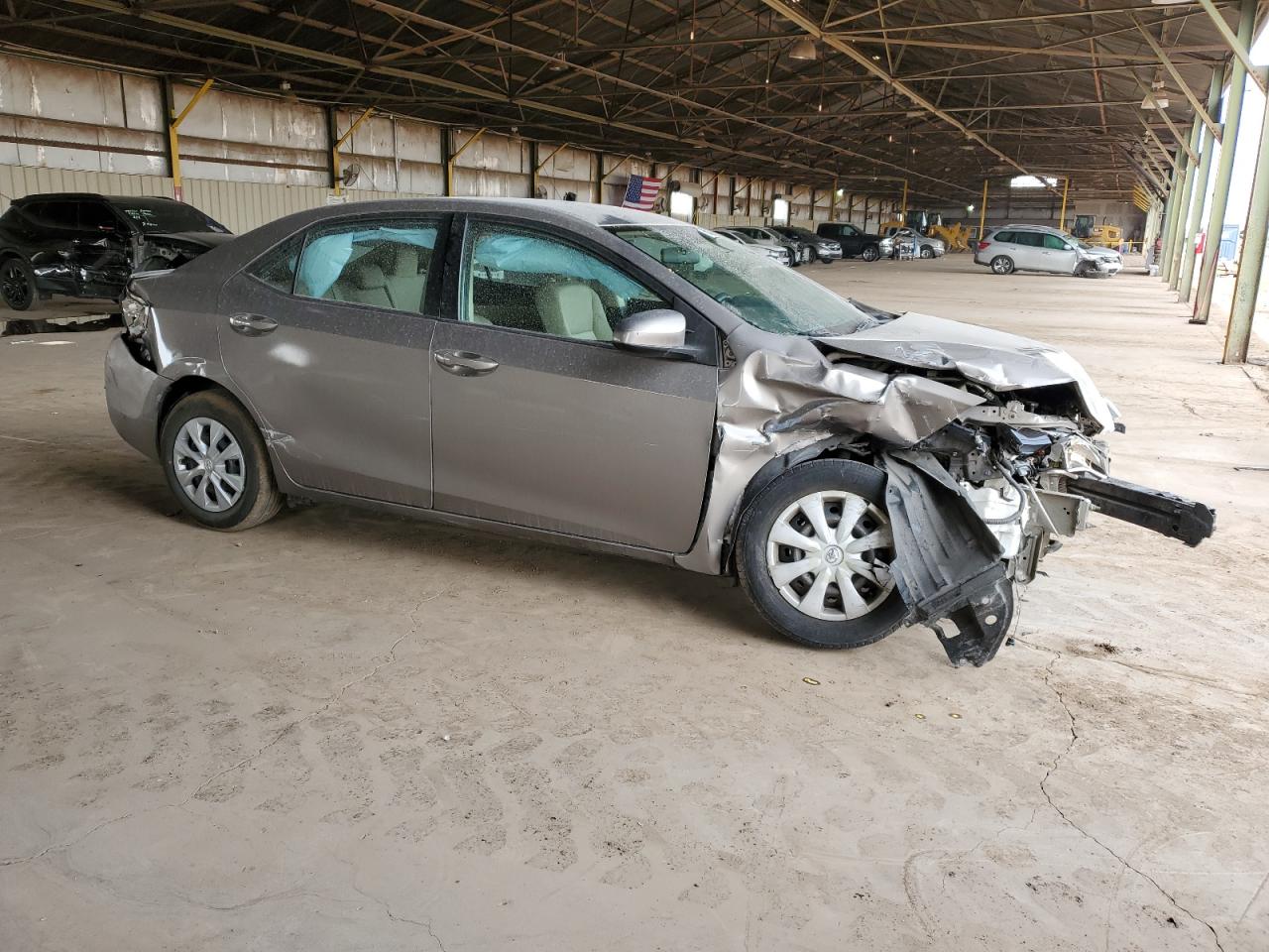 2014 Toyota Corolla VIN 5YFBPRHE2EP147961 Copart auction photo, front end / rear end damage thumbnail 4