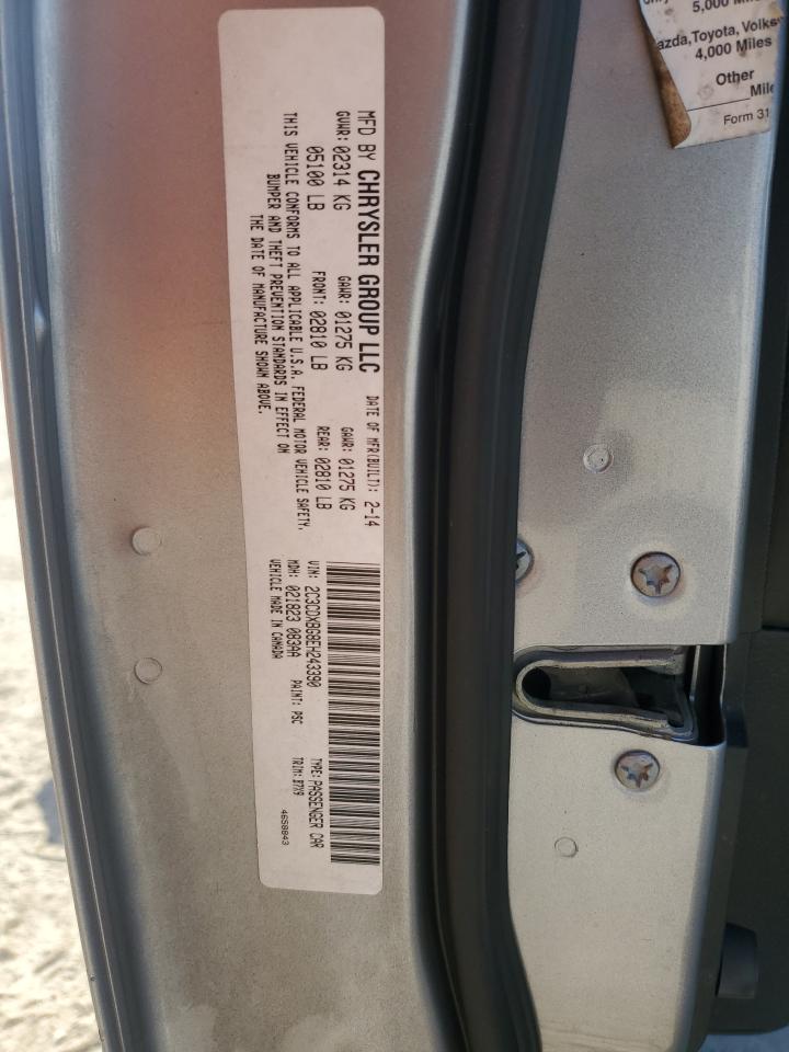 2014 Dodge Charger VIN 2C3CDXBG8EH243390 Copart auction photo, front end damage thumbnail 14