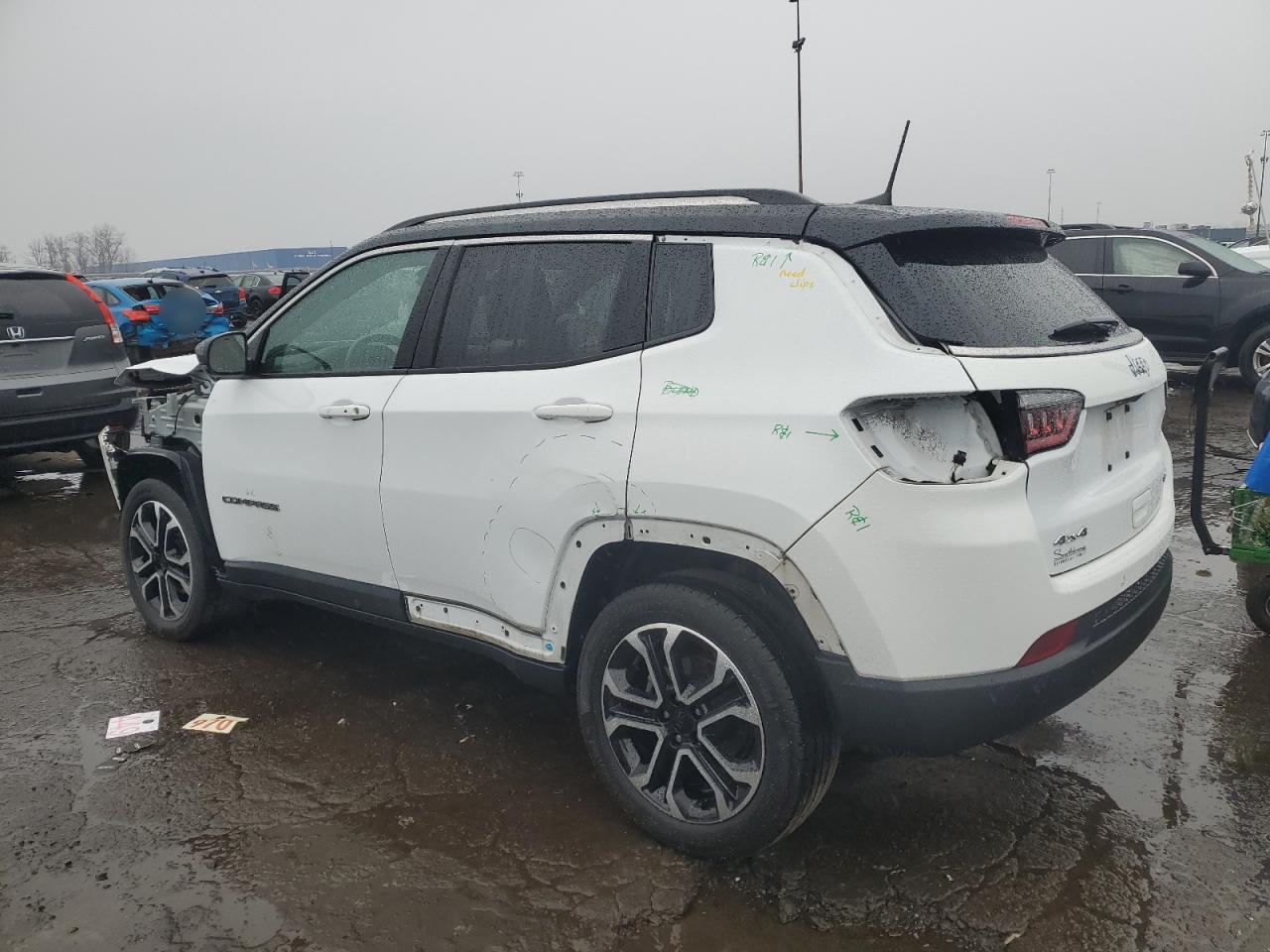 2022 Jeep Compass VIN 3C4NJDCB3NT134258 Copart auction photo, front end / all over damage thumbnail 2