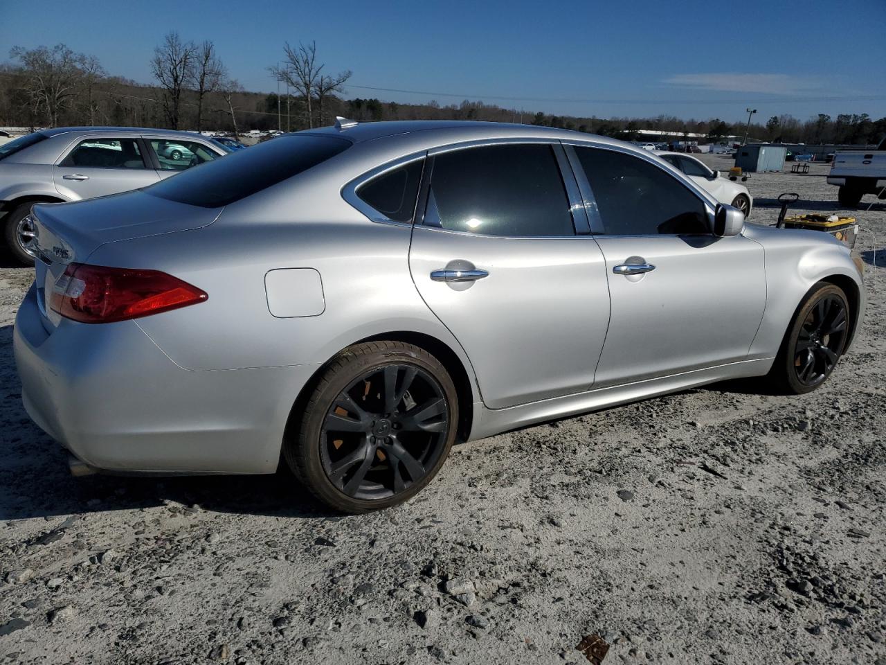 2011 Infiniti M VIN JN1AY1AP7BM520077 Copart auction photo, front end / side damage thumbnail 3