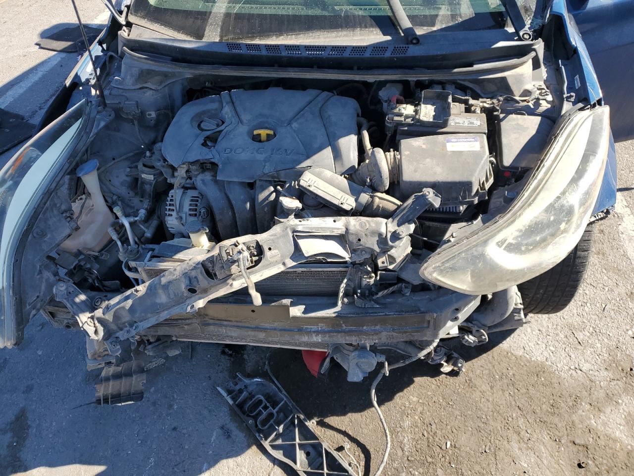 2015 Hyundai Elantra VIN KMHDH4AEXFU358280 Copart auction photo, front end damage thumbnail 13