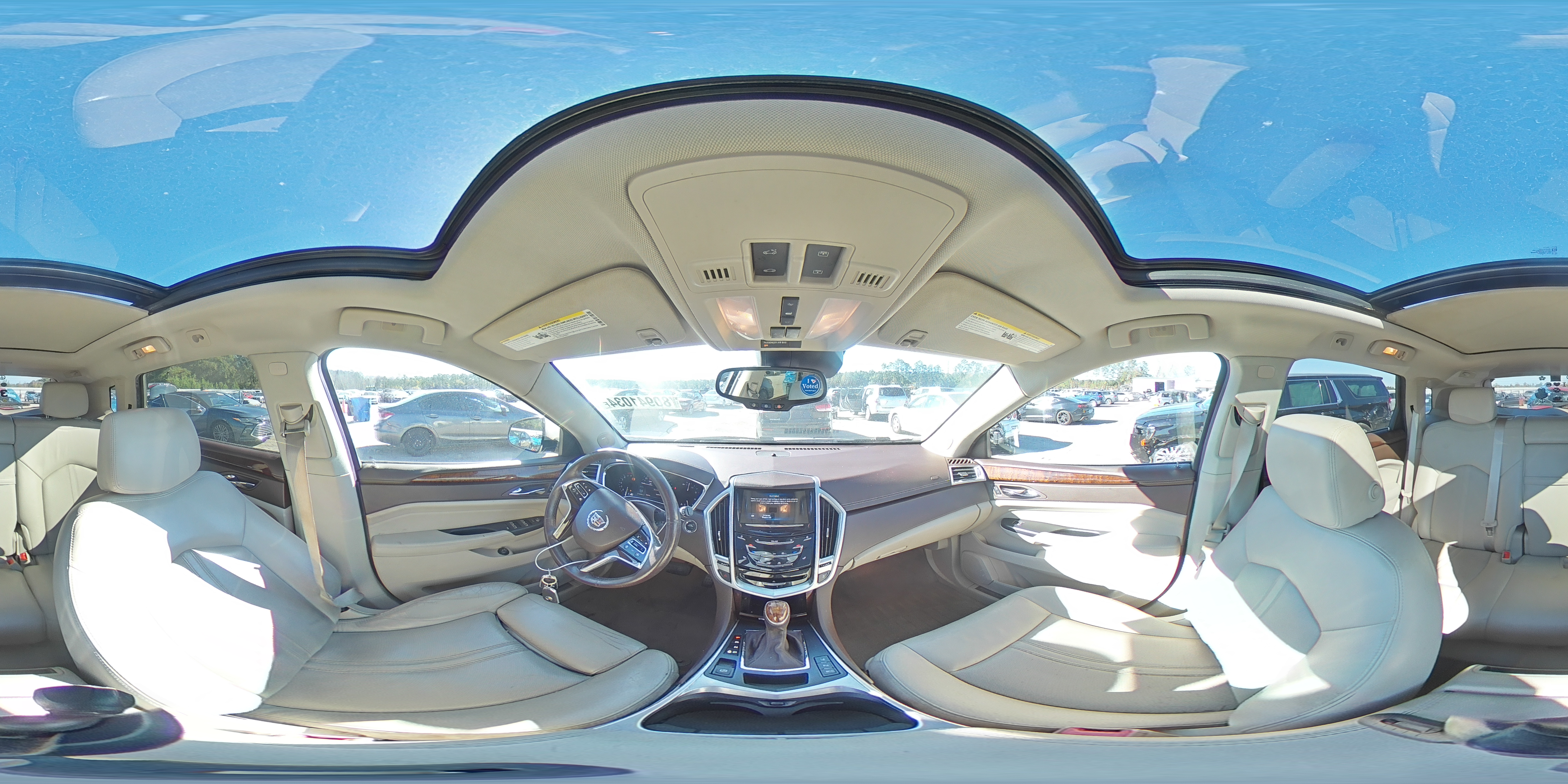 2016 Cadillac SRX VIN 3GYFNBE35GS556487 Copart auction photo, all over damage thumbnail 14