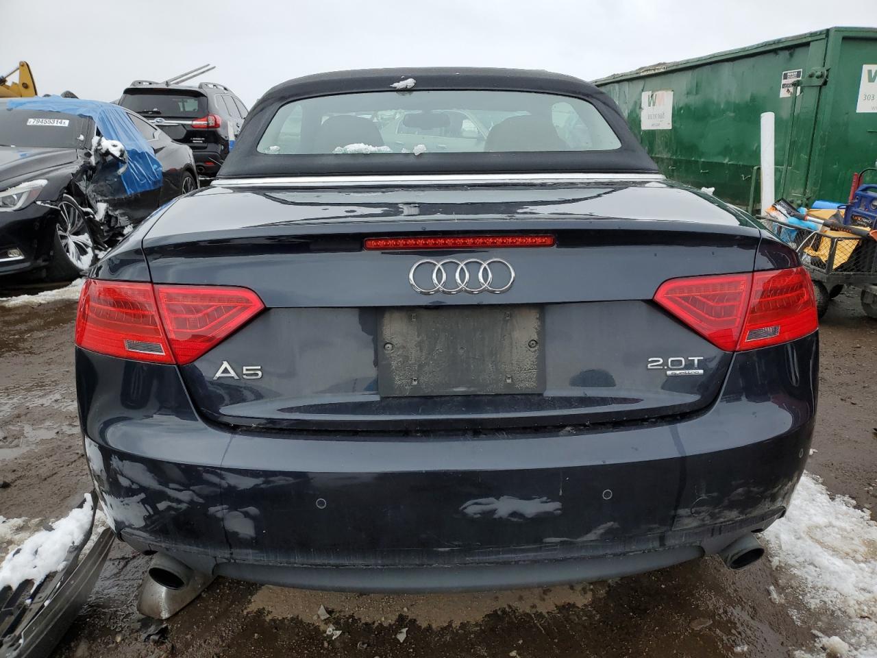 2014 Audi A5 VIN WAULFAFH3EN002122 Copart auction photo, hail / front end damage thumbnail 6