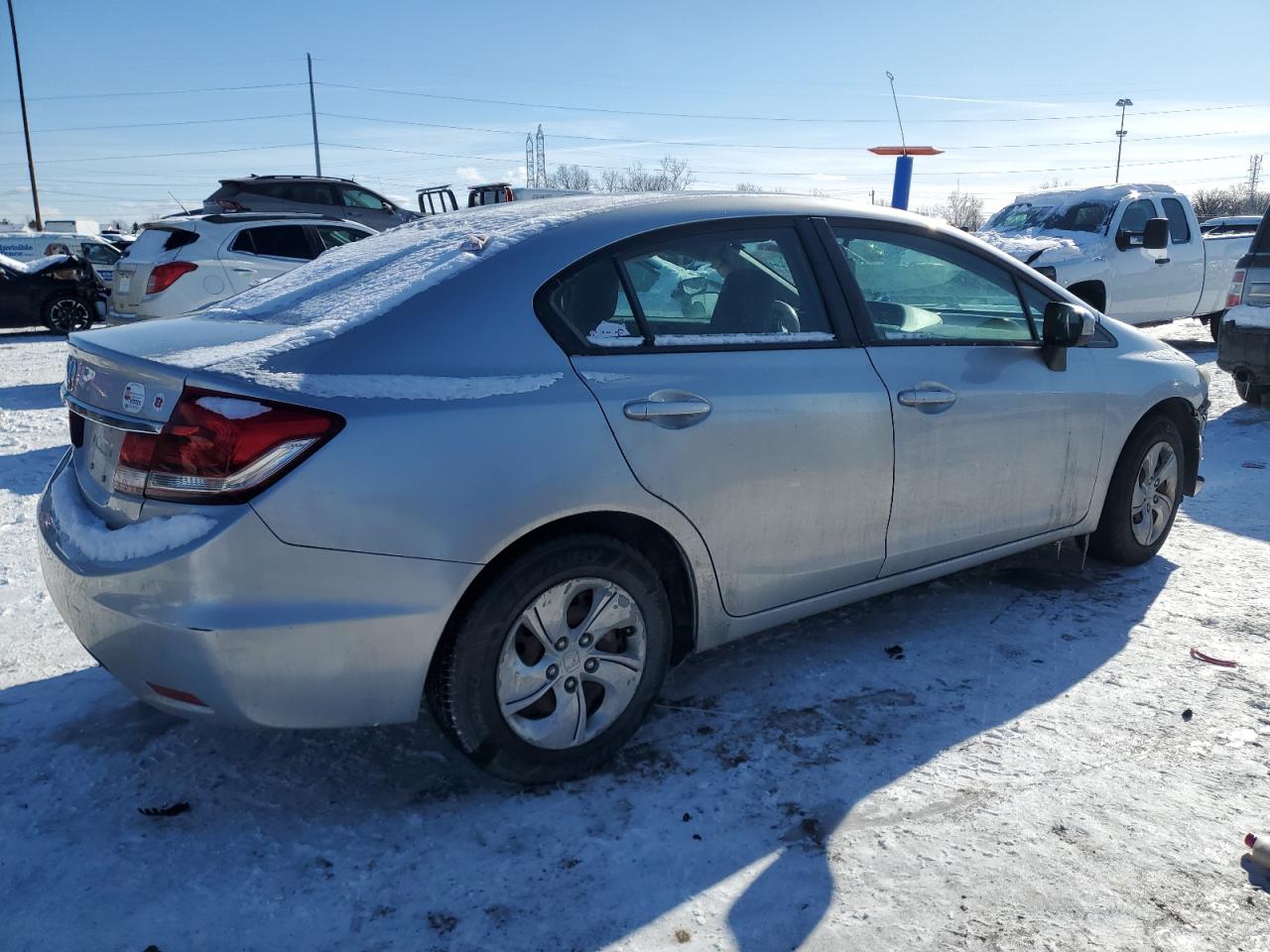 2015 Honda Civic VIN 19XFB2F53FE284534 Copart auction photo, front end / rear end damage thumbnail 3