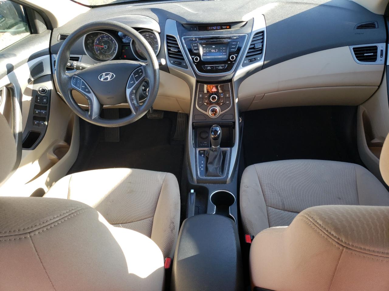 2015 Hyundai Elantra VIN KMHDH4AE7FU382939 Copart auction photo, front end / side damage thumbnail 8