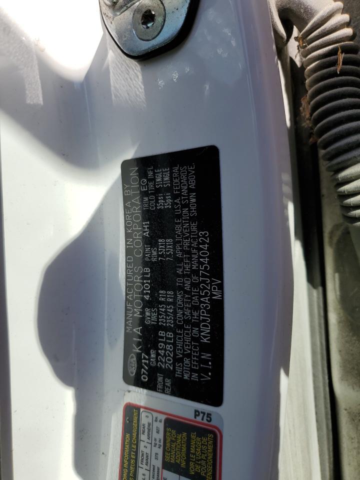 2018 KIA Soul VIN KNDJP3A52J7540423 Copart auction photo, top/roof damage thumbnail 12