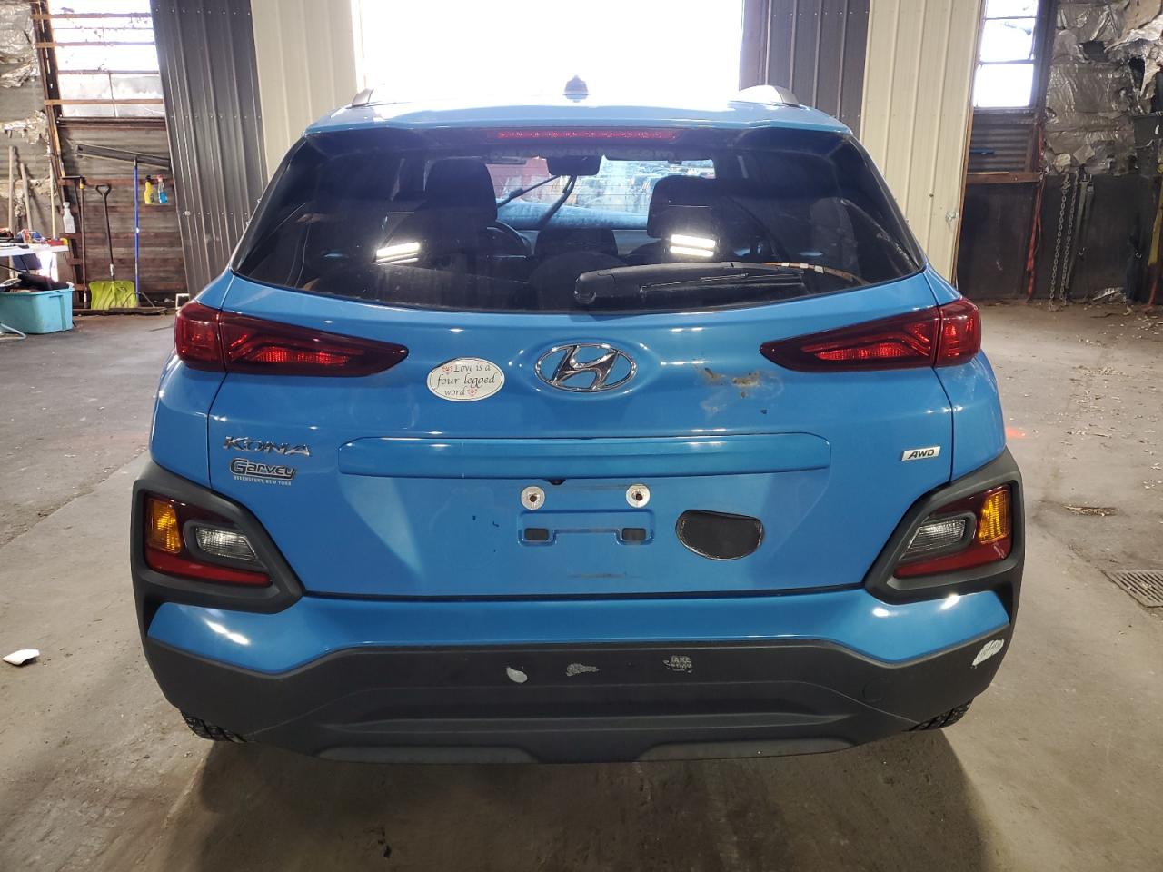 2018 Hyundai Kona VIN KM8K6CAA2JU084974 Copart auction photo, front end / side damage thumbnail 6