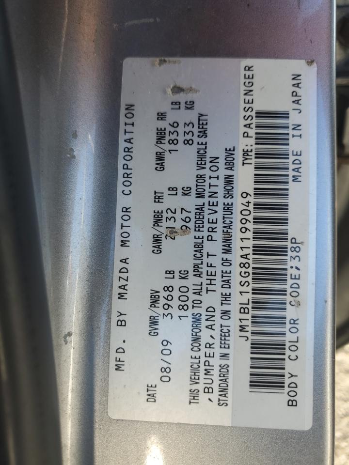 2010 Mazda 3 VIN JM1BL1SG8A1199049 Copart auction photo, rear end / front end damage thumbnail 13