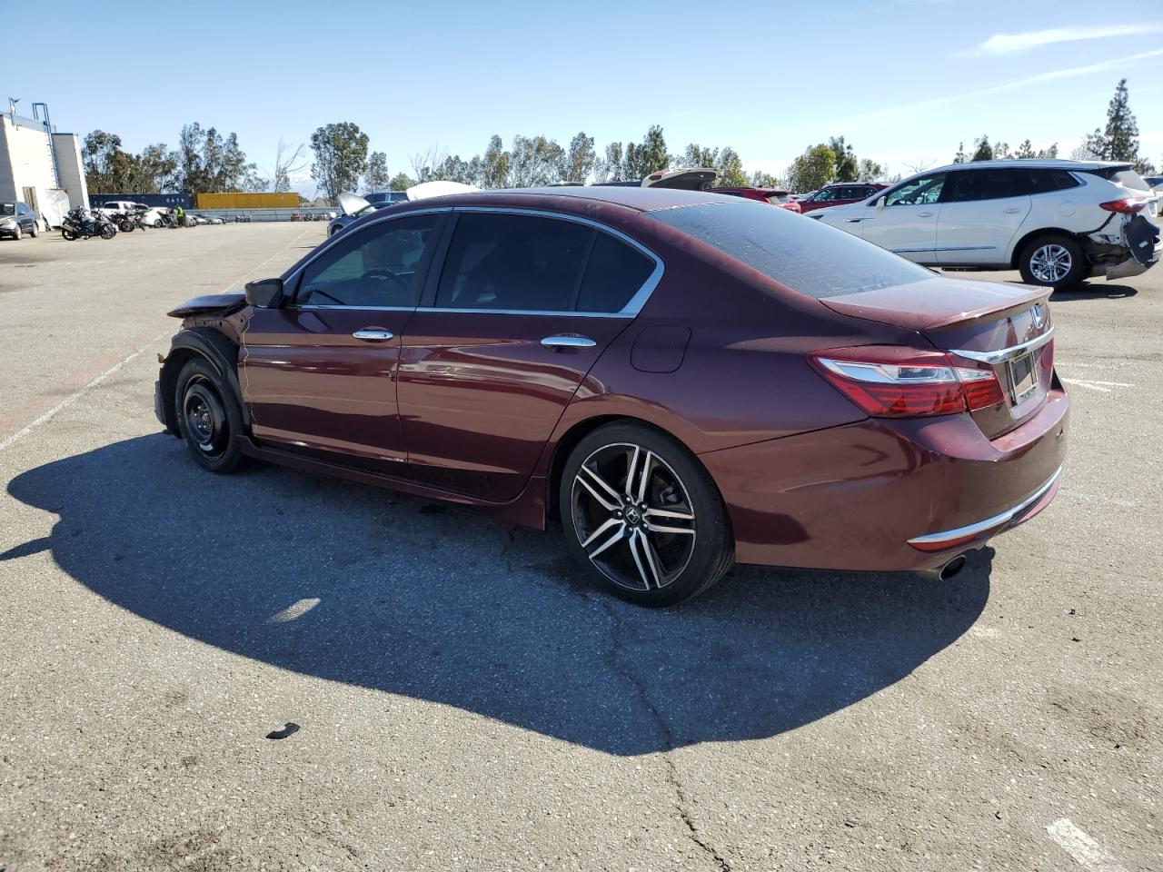 2016 Honda Accord VIN 1HGCR2F52GA043424 Copart auction photo, front end / rear end damage thumbnail 2