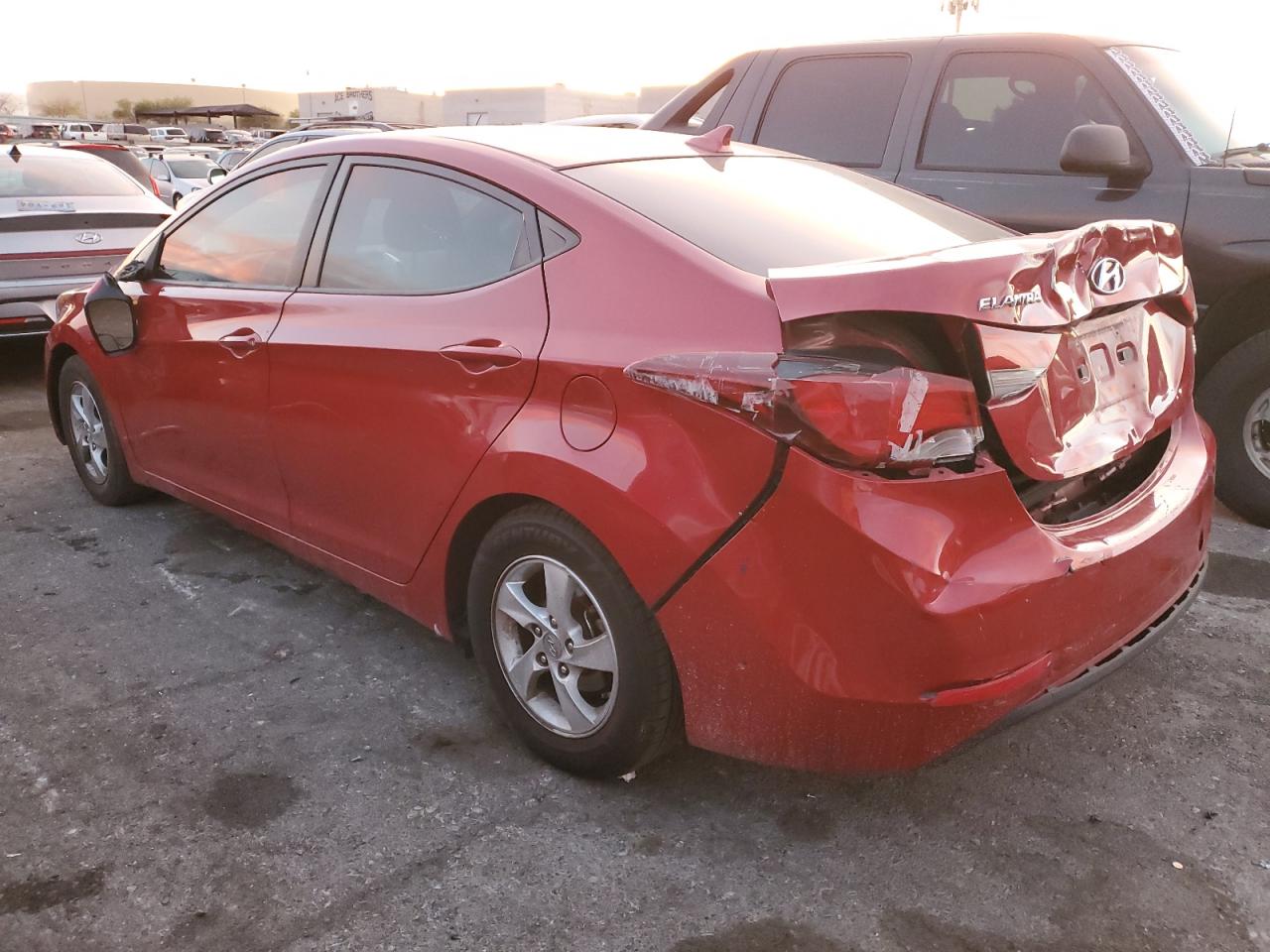 2015 Hyundai Elantra VIN KMHDH4AE4FU391632 Copart auction photo, rear end damage thumbnail 2