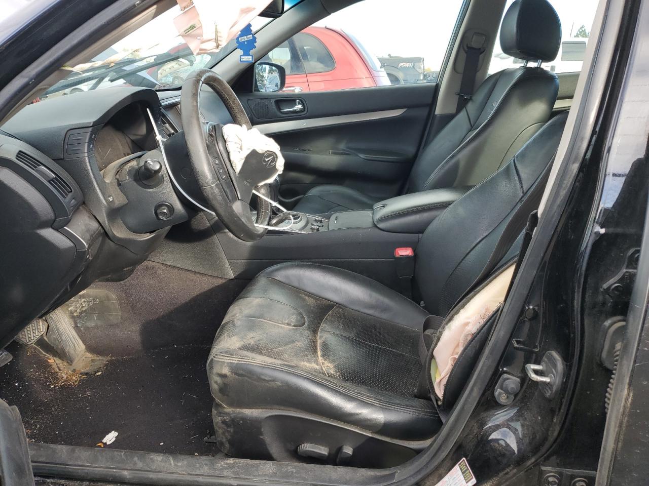 2012 Infiniti G VIN JN1CV6ARXCM682545 Copart auction photo, side / front end damage thumbnail 7