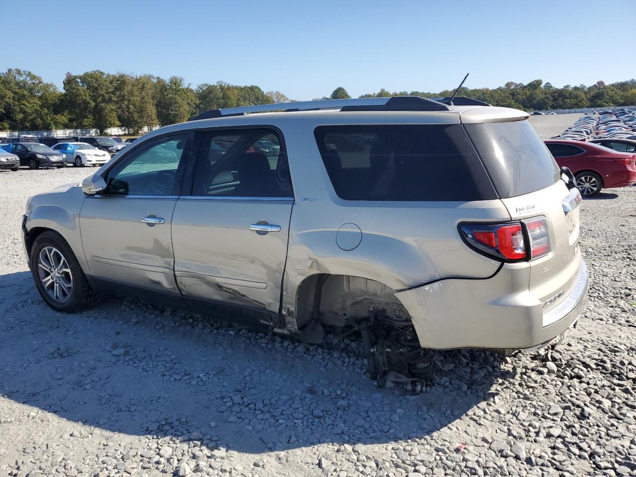 2015 GMC Acadia VIN 1GKKRRKD9FJ171002 Copart auction photo, side / rear end damage thumbnail 2
