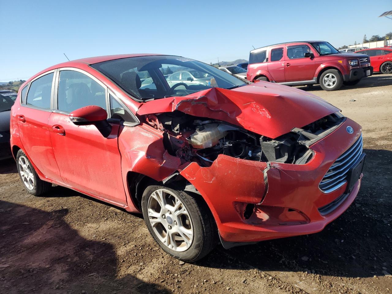 2015 Ford Fiesta VIN 3FADP4EJ5FM225290 Copart auction photo, front end damage thumbnail 4