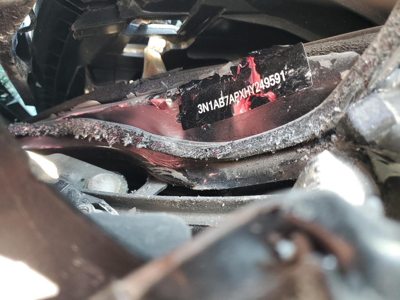 2017 Nissan Sentra VIN 3N1AB7APXHY249591 Copart auction photo, all over damage thumbnail 12