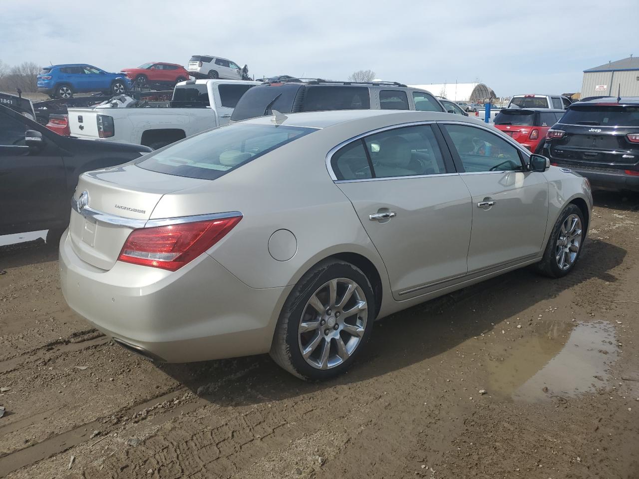 2014 Buick LaCrosse VIN 1G4GB5G34EF144625 Copart auction photo, front end damage thumbnail 3