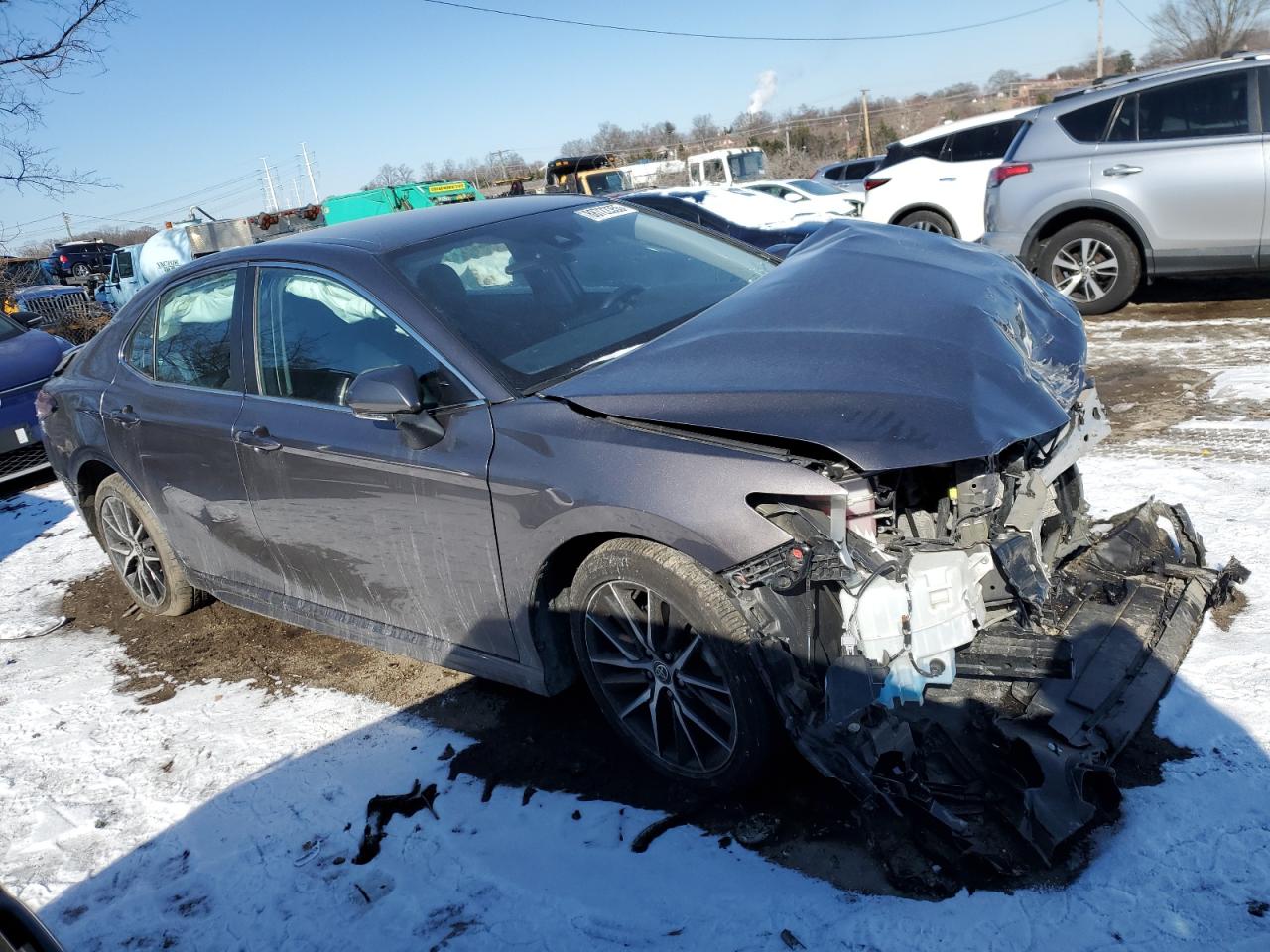 2022 Toyota Camry VIN 4T1G11AK4NU677128 Copart auction photo, front end / rear end damage thumbnail 4