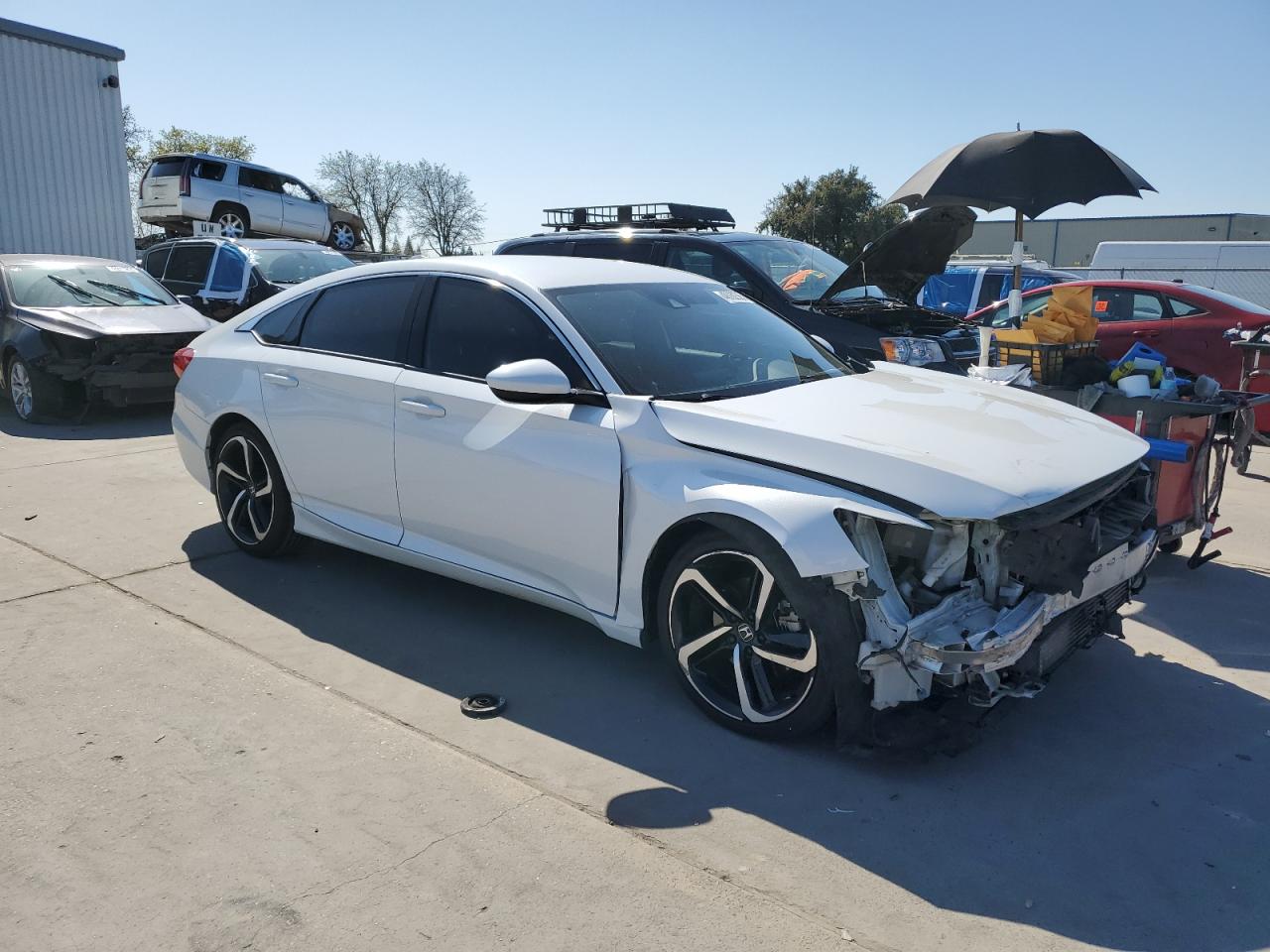 2018 Honda Accord VIN 1HGCV1F35JA227025 Copart auction photo, front end damage thumbnail 4