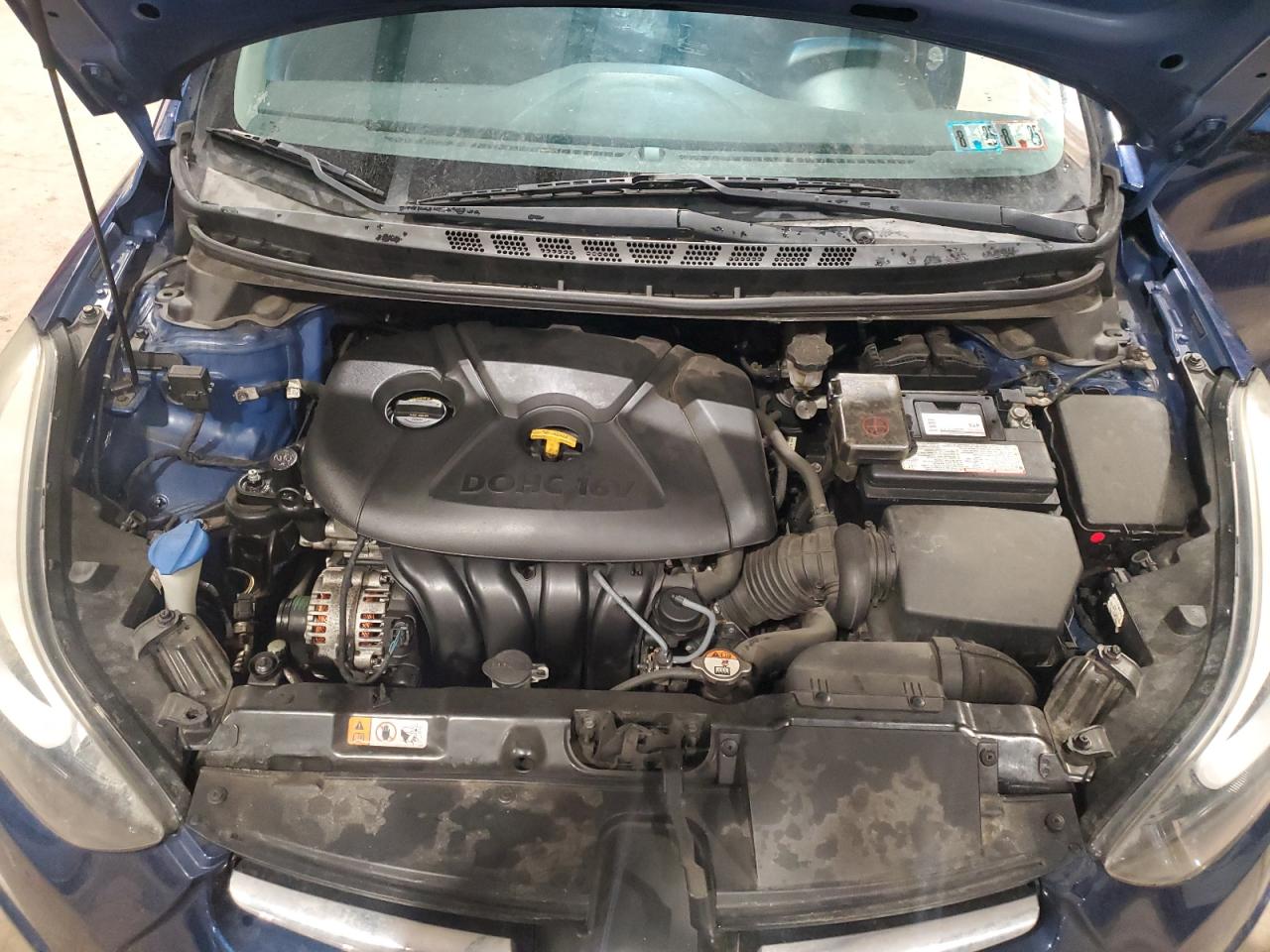 2015 Hyundai Elantra VIN 5NPDH4AE6FH593046 Copart auction photo, side damage thumbnail 11